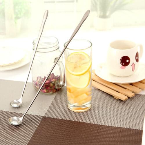 Stainless Steel Long Handle Stir Coffee Spoon Ice Cream Dessert Spoon Kitchen Honey Spoon Kitchen Cooking Accessories