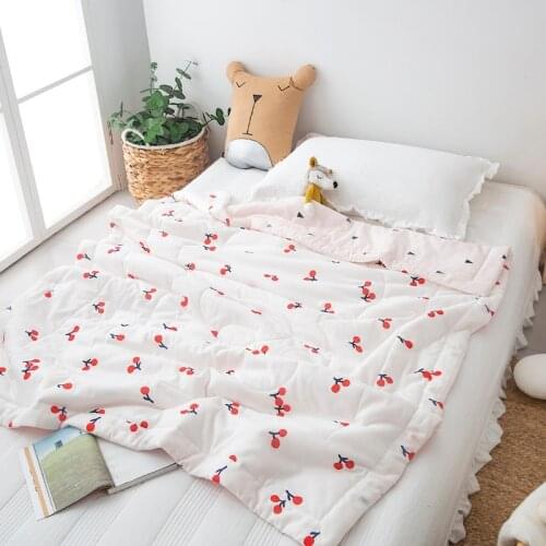 Blankets Quilts Comforters Bed Cover Duvet Luxury Children Adults 100% Cotton Summer Twin Soft Good #sw