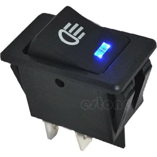 Hot DC 12V 35A Car LED Fog Light Rocker Switch 4Pins Blue led Dash Dashboard Auto light Switches