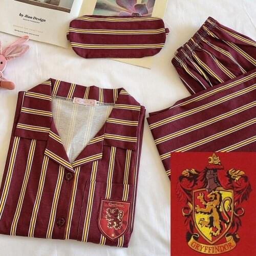 Magic School Uniform Halloween Cosplay Costumes For Women Magician Homewear Movie Cosplay Clothing Striped Pajamas For Men