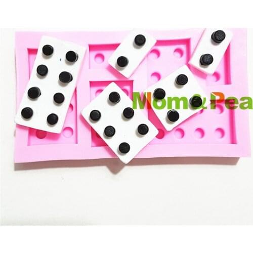 Mom&Pea 1071 Free Shipping Splicing Toy Silicone Mold Cake Decoration Fondant Cake 3D Mold Food Grade
