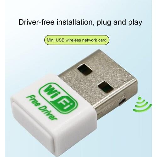 Mini USB WiFi Adapter 150Mbps Wi-Fi Dongle For PC Computer USB Ethernet 2.4G Network Card Antena Wi Fi Receiver Free Driver