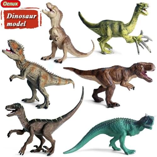 Oenux Simulation PVC Jurassic Dinosaur Model Toy Prehistoric Dinosaurs World Park Carnotaurus Pterosaur Animal Figure Kids Gift