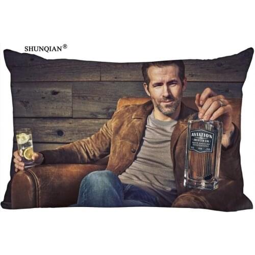 Custom Ryan Reynolds Rectangle Pillowcase zipper Classic Pillow Case Customized Pillow Case Covers 50*75cm (Two Sides)
