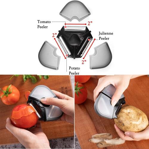 Magic Trio Peeler Set Slicer Stainless Steel Peeler Shredder Julienne Cutter Multi Peel Blade Zesters Grater Kitchen Tool