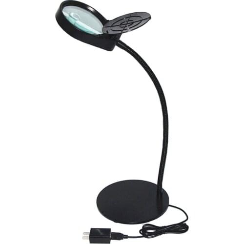 3X 10X 360x168mm table Desk Magnifying Glass with 26pcs LED Lamp for Rea Reading/ Watching /repairing cell phone PCB