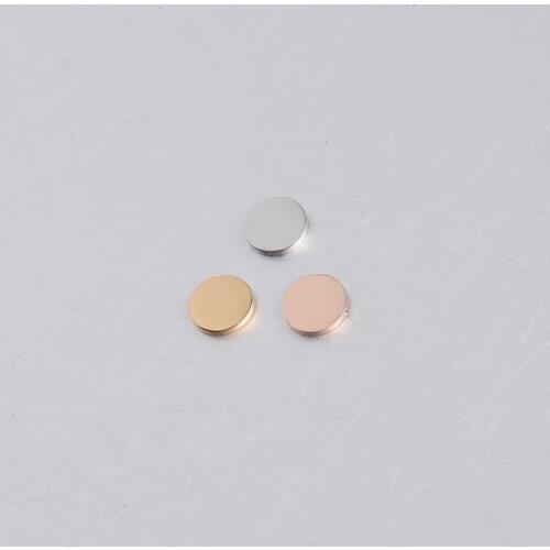 Stainless Steel Custom Personalized Jewelry Accessories Round Disc Charms Jewelry Making Supplies