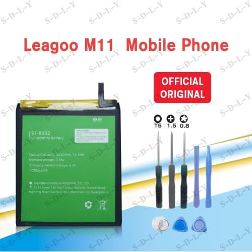 Original High Quality 3.8V 4000mAh BT-6202 battery for LEAGOO M11 Smart Phone+Tracking + Tools