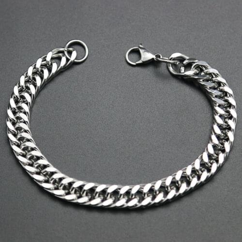 Flat Chain Bracelet 316L Stainless Steel Bracelet 3mm 4mm 5mm 6mm 7mm 8mm Lanterns Necklace Bracelet For Women Men Girl Boy