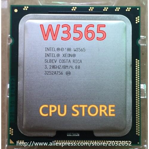 Lntel W3565 CPU processor 3.2GHz /LGA1366/8MB/L3 Cache/Quad-Core/ server CPU (working 100% Free Shipping)