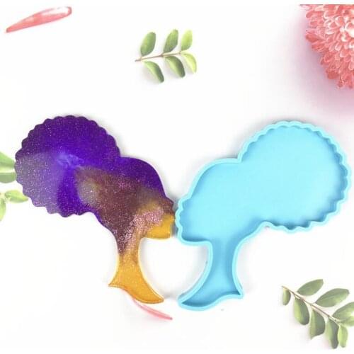 Transparent Silicone Mould Dried Flower Resin Decorative Craft DIY beauty Coaster Keychain Mold epoxy resin molds for jewelry