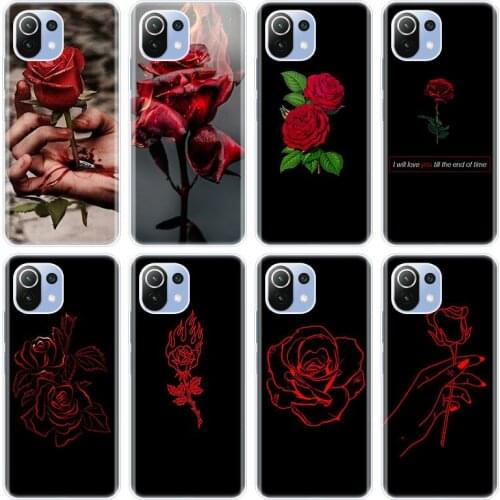 Beautiful Red Roses Silicone Case for Xiaomi Mi POCO X3 NFC M3 F3 11X 11i 11 Ultra Note 10 S 10i 10T Pro 11 Lite 5G Soft Cover