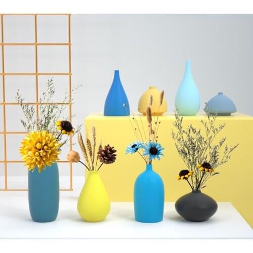 Nordic Decoration ceramic flower vases Modern ins simple creative small fresh vase desktop decoration Ceramic Macron pot flower