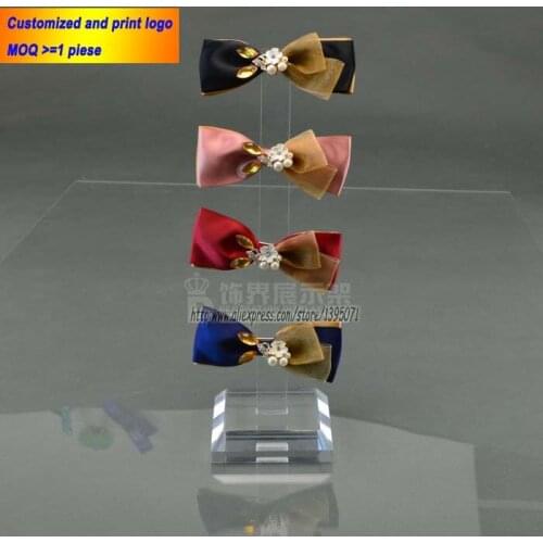 High Quality Clear Acrylic Hairpin Dislay Stand Headwear Display Rack Shelf Hair Accessories Holder Jewelry Showcase