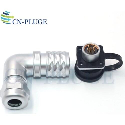 WEIPU SF1214/S SF1213/P IP67 Waterproof 5 pin Aviation Flange Connector,90 Degree Curved Cable Connector,Male Plug Female Socket