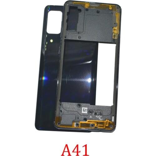 Middle Frame Back Cover For Samsung A41 A415F A415 Original Housing Bezel With Rear Panel Door Replace Repair Parts + Adhesive