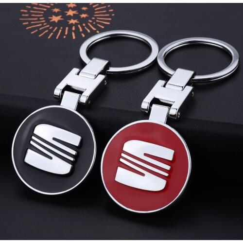 1PCS Metal Car Emblem Keychain Key Chain Key Rings For Seat Leon FR+ Cupra Ibiza Altea Exeo Formula Toledo Mk3 Mk2 Ateca Arona