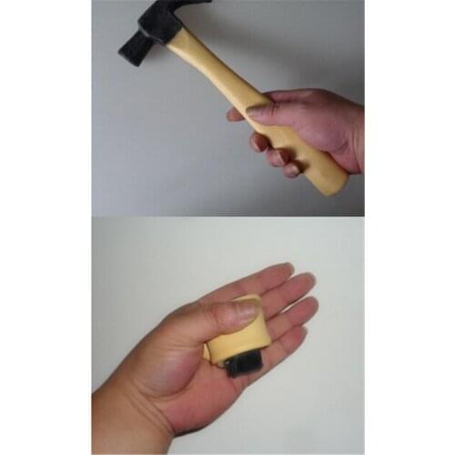 1pcs crazy hammer rubber hammer funny disappearing hammer magic trick props toys Mentalism illusion sihir