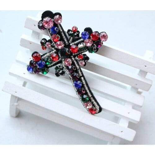 10pcs/lot Luxury Embroidery Patches for Clothing Bead Diamond Cross Shoes Hats Socks Apparel Sewing Accessories Craft Appliques