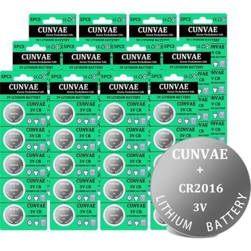 12cards/60pcs cr2016 Lithium Battery 3V Li-ion Button Battery Watch Coin Cell Batteries cr 2016 DL2016 ECR2016 BR2016 For Watch