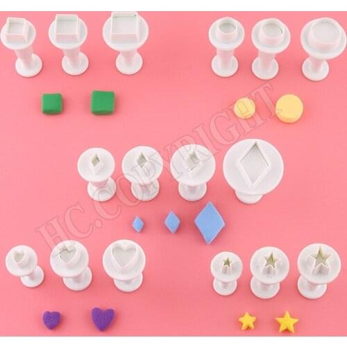 Hot 16pcs Round Square Star Heart Diamond Shape Various Mould Cookie Biscuit DIY Mold Sugarcraft Cake decorating tools Utensils
