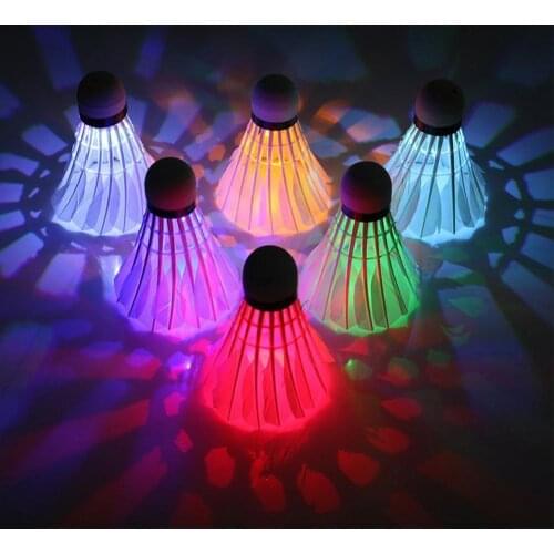 3Pcs Glow Badminton Creative Colorful LED Light Shuttlecocks Outdoor Sports Badminton Balls