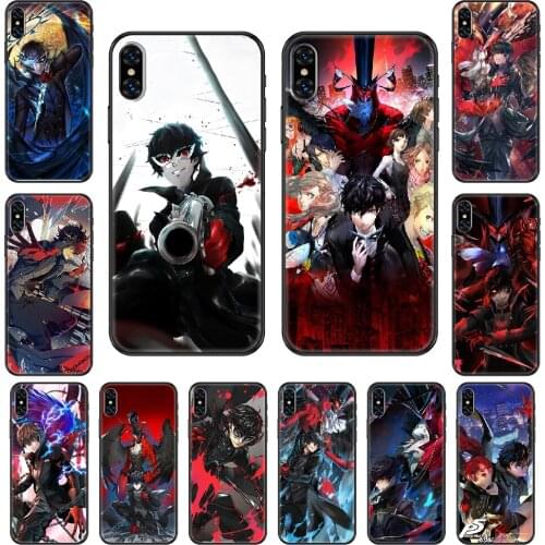 Anime Persona P5 Phone case For iphone 4 4s 5 5S SE 5C 6 6S 7 8 plus X XS XR 11 PRO MAX 2020 black soft hoesjes art cell cover