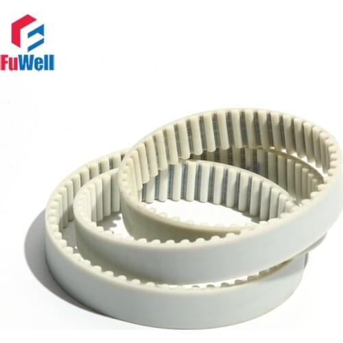 HTD5M Polyurethane Timing Belt Closed Loop Toothed Belt 5M-875/880/890/900/910/920 15/20/25/30mm Width White PU Gear Pulley Belt