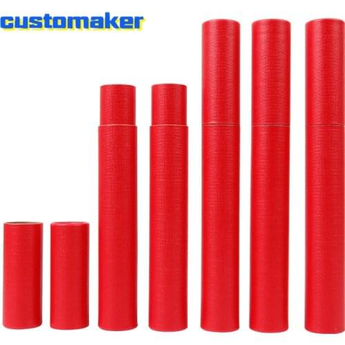 50pcs Cardboard Mailing Tubes with Caps Document Poster Drafting Tube Customized Kraft Paper Container Holder for Gift filler