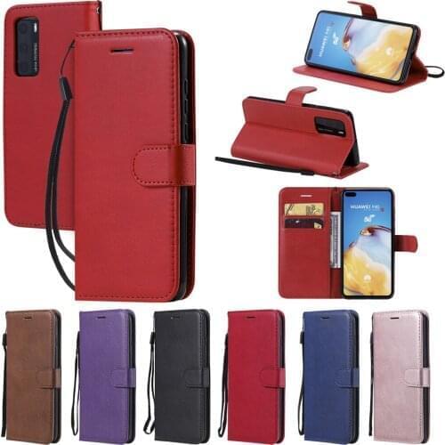 Leather Case sfor Huawei P40 Lite Flip Wallet Cover for Coque Huawei P9 P10 P20 P8 Lite 2017 P30 Pro P30 Lite Nova 3e Phone Case