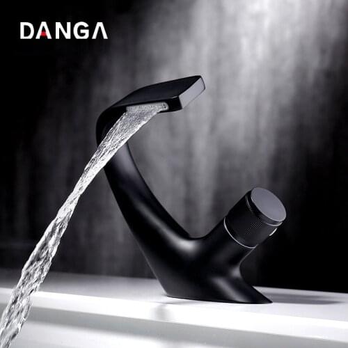 Basin Faucet Concealed Water Faucet Bathroom Faucet Brass Sink Tap Waterfall Water Tap Hot and Cold Mixer Creative Vanity Faucet