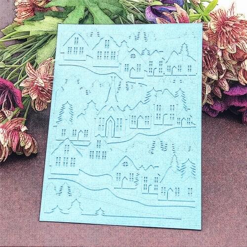 HOT plastic clock template village craft card making paper card album wedding decoration clip Embossing folders