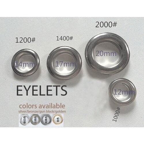 Copper DIY garment eyelets with washers 4 colors 12 14 17 20mm choice scrapbooking eyelets mix for garment or bags 100sets/lot