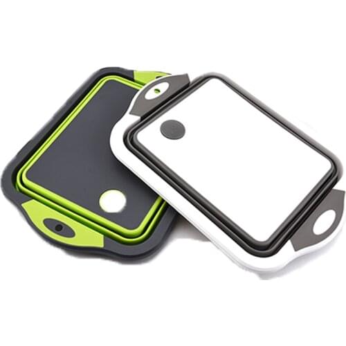 Folding Cutting Board Multifunctional Foldable Chopping Blocks Vegetable Fruit Storage Basket 3 Layers for Kitchen Home Living