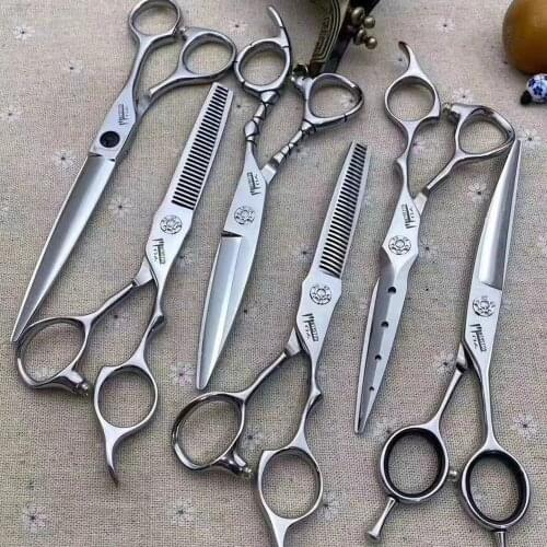 6.0 Top Professional Hair Scissors Set Cutting Barber Salon Haircut Thinning Shear Hairdressing Hair Tools Hair Cutting Scissors