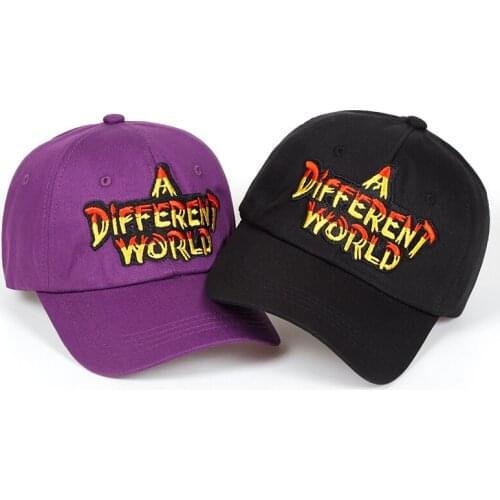 2018 new Purple Multi Color A Different World Dad hat men women Cotton baseball cap Bone Snapback golf cap hats Bone Garros