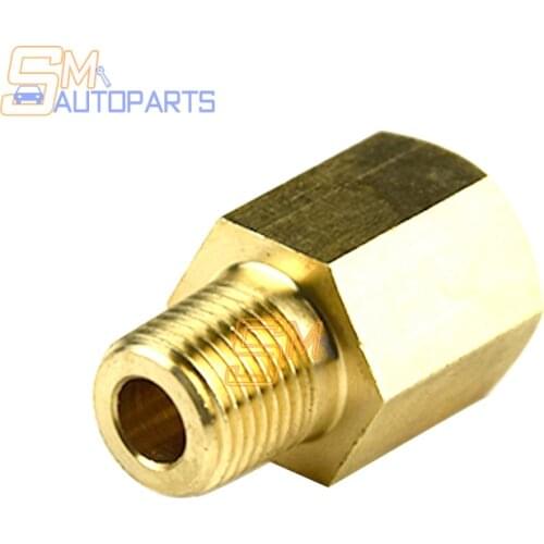 1/8 NPT Female to 1/8 BSPT Male Thread Adapter Reducer Oil Pressure Gauges Adapter