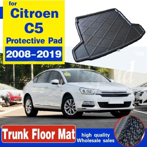 Car Tray Boot Liner Cargo Rear Trunk Cover Matt Mat Boot Liner Floor Carpet Mud Non-slip For Citroen C5 2008-2019 Rear Trunk Mat