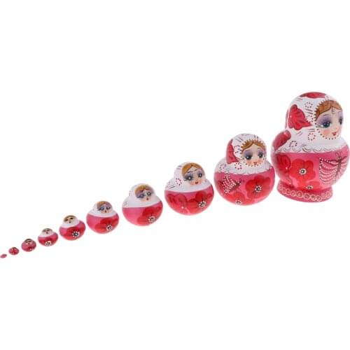 Handmade Russian Nesting Doll Babushka Matryoshka Stacking Dolls 10