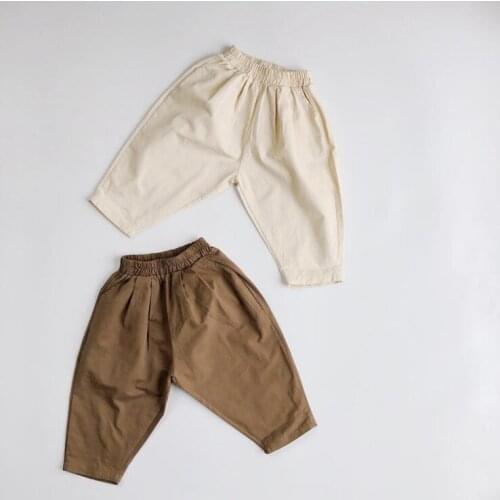 2020 Korea style girls boys harem pants summer cotton fashion kids pants 1-7t HO920