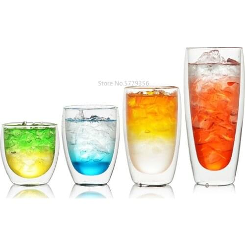 Denmark Double Wall Glass Bar Cafe Tea Coffee Cup Cocktail Wine Glasses Tumbler Teacup