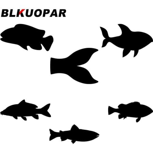 BLKUOPAR for Fish Car Stickers Sunscreen Fashionable Snowboard Decals Campervan Motorcycle Helmet Decor Personality Car Styling