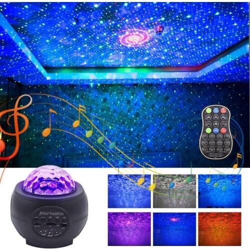Led Star Galaxy Starry Sky Projector Night Light Built-in Bluetooth Speaker For bedroom decoration child kids birthday present