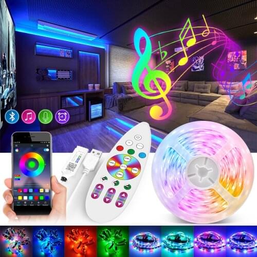 USB Led Strips Lights Bluetooth 5V Led Light 2835 RGB Led Tape Diode Flexible Ribbon Neon Strip For TV BackLight Room Decoration