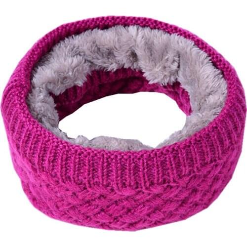 Unisex Winter Men Women Warm Knitted Ring Scarves Thick Elastic Knit Mufflers Children Neck Warmer Boys Girl Plush Scarf Collar