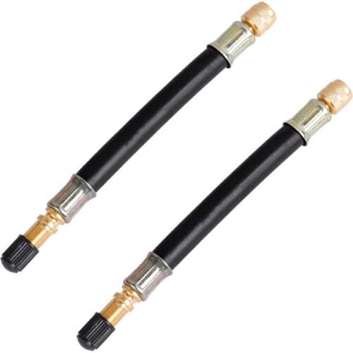 Universal 2PCS 140mm Flexible Air Tyre Valve Extension Adaptor Motorcycle Car Tire Stem Extender Auto Accessories Dropshipping