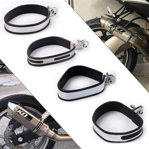 Universal Bracket Motorcycle Exhaust Pipe Fixing Ring Rubber Stainless Steel Carbon Fiber Fixed Buckle 89mm 90mm 95mm 100mm