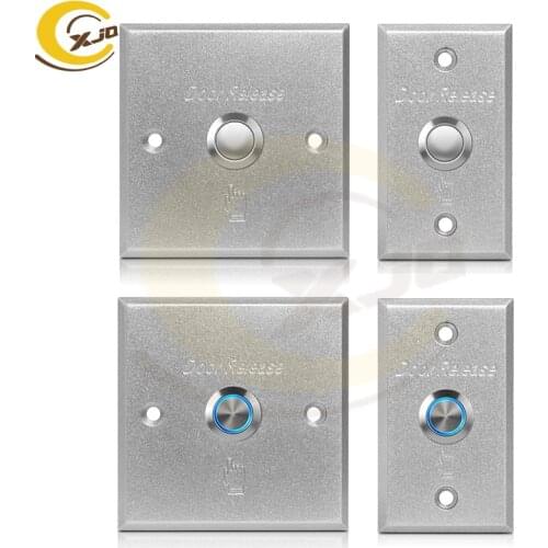XJQ Door Exit Button Gate Door Access Control aluminum alloy Release Exit Button Sensor Switch/Door Access Exit Push Button