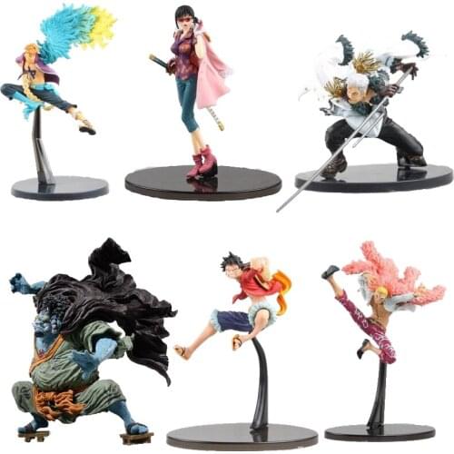 One Piece Smoker Sumoka Anime Action Figure Navy Colonel Smoke Male Standing Posture PVC Collection Model Dolls Toys for Gifts