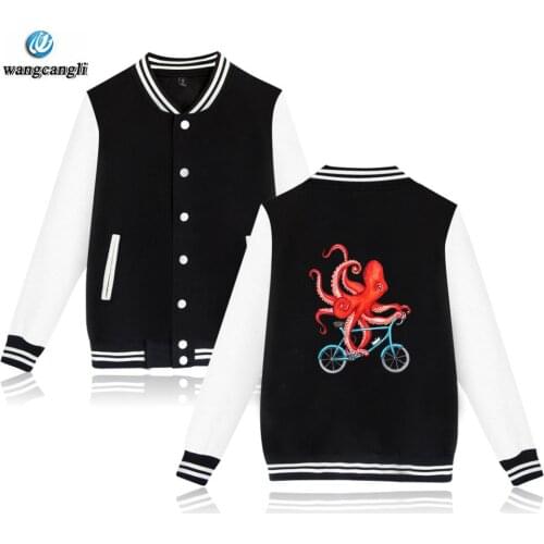 Octopus winter men women Jacket baseball clothing casual mens Jackets coat for men hoodies harajuku sweatshirt bomber Jacket